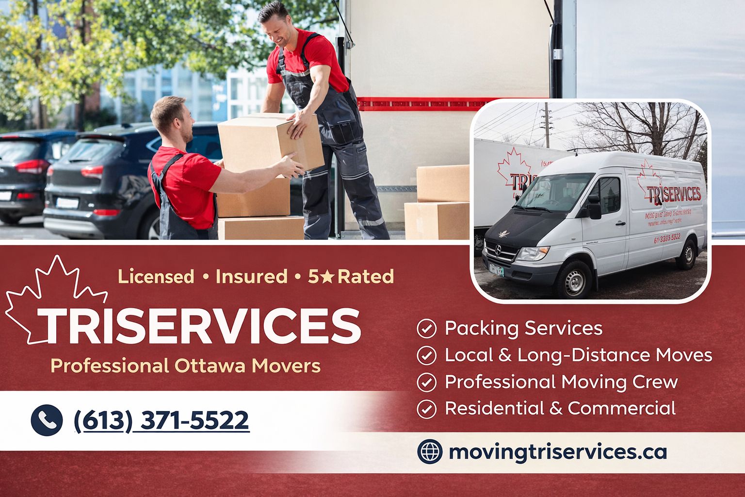 TriServices Moving residential movers in Ottawa